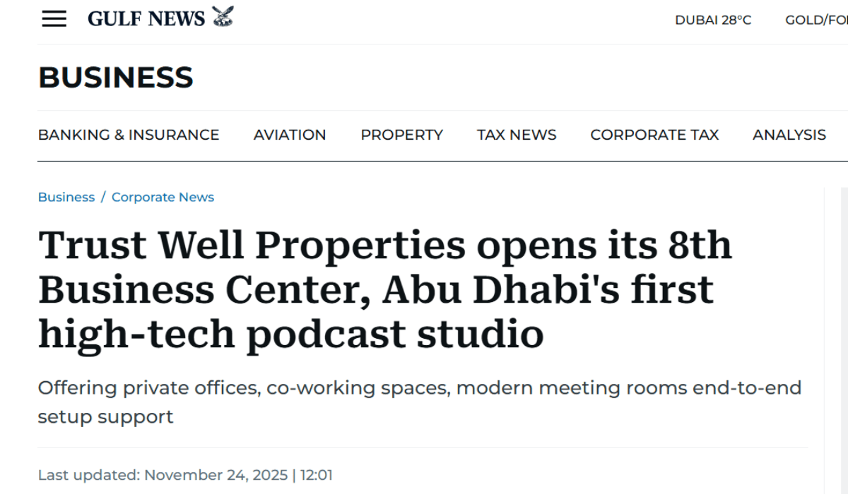 Trust Well Group featured in Gulf News