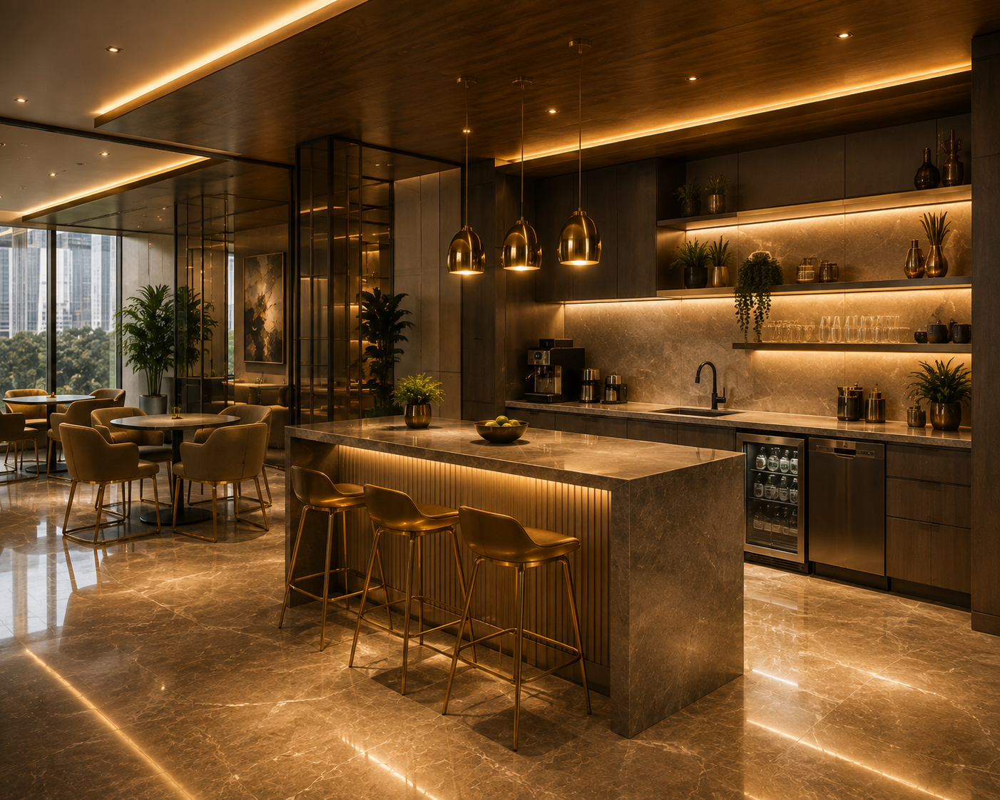 Cafeteria and Kitchen Area